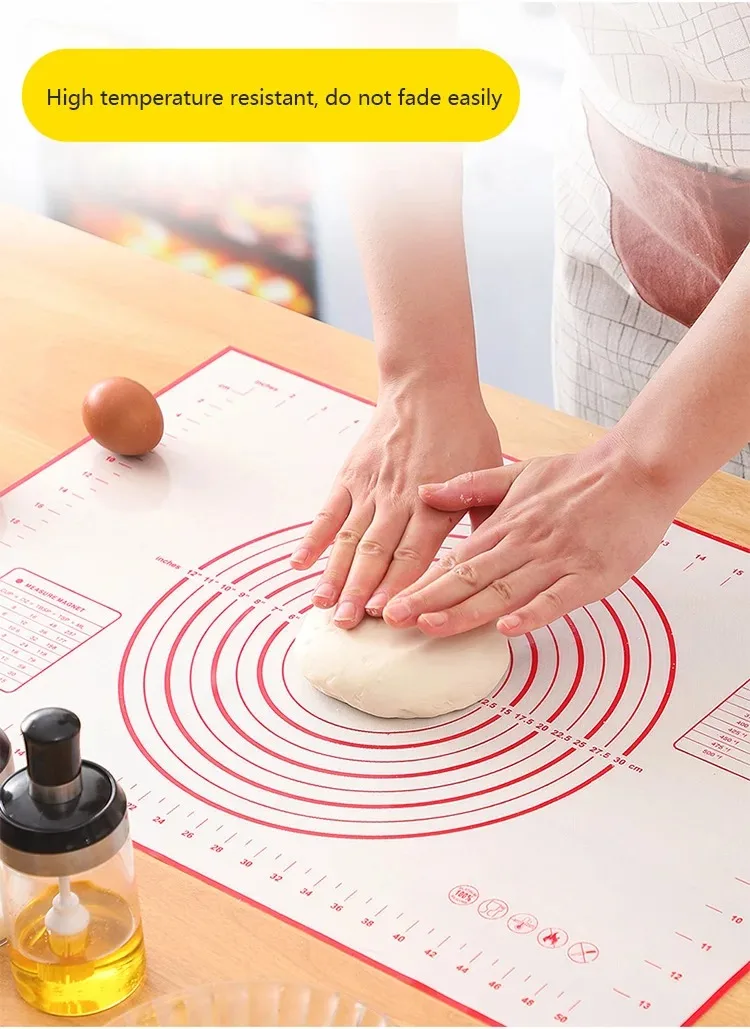 Silicone Baking Mat Kneading Pad Dough Mat Pizza Cake Dough Maker Kitchen Cooking Grill Non-Stick Gadgets Bakeware Pastry Mat