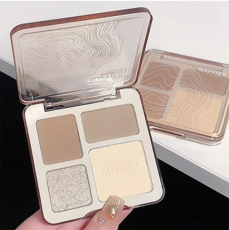 Natural Stereoscopic Face Powder Palette  Matte Bronzer  Contour Shading  Multifunctional Highlighter  Cosmetic Blush gift