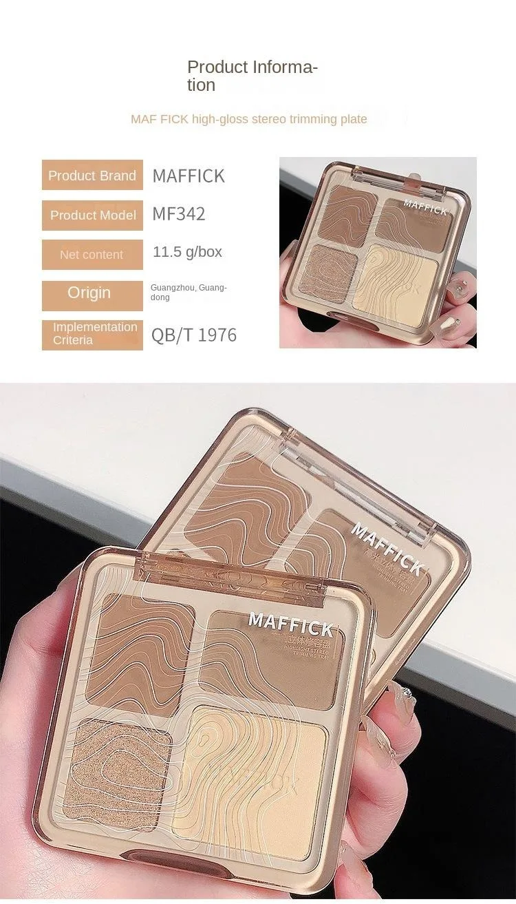 Natural Stereoscopic Face Powder Palette  Matte Bronzer  Contour Shading  Multifunctional Highlighter  Cosmetic Blush gift