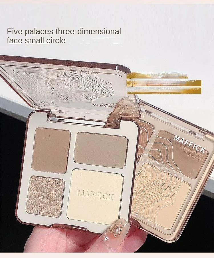 Natural Stereoscopic Face Powder Palette  Matte Bronzer  Contour Shading  Multifunctional Highlighter  Cosmetic Blush gift