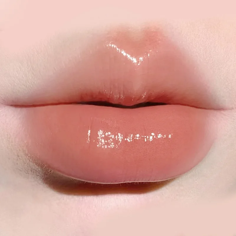 Low Saturation Mirror Water Light Solid Lip Gloss Mirror Russet Lipstick Moisturizing Lips Tint Nature Nude Lip Makeup Cosmetics