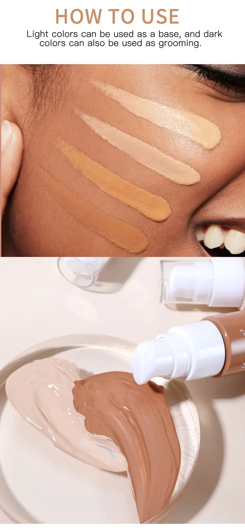 Liquid Foundation Effective Concealer Waterproof Sweat-resistant Makeup Professional Cosmetics