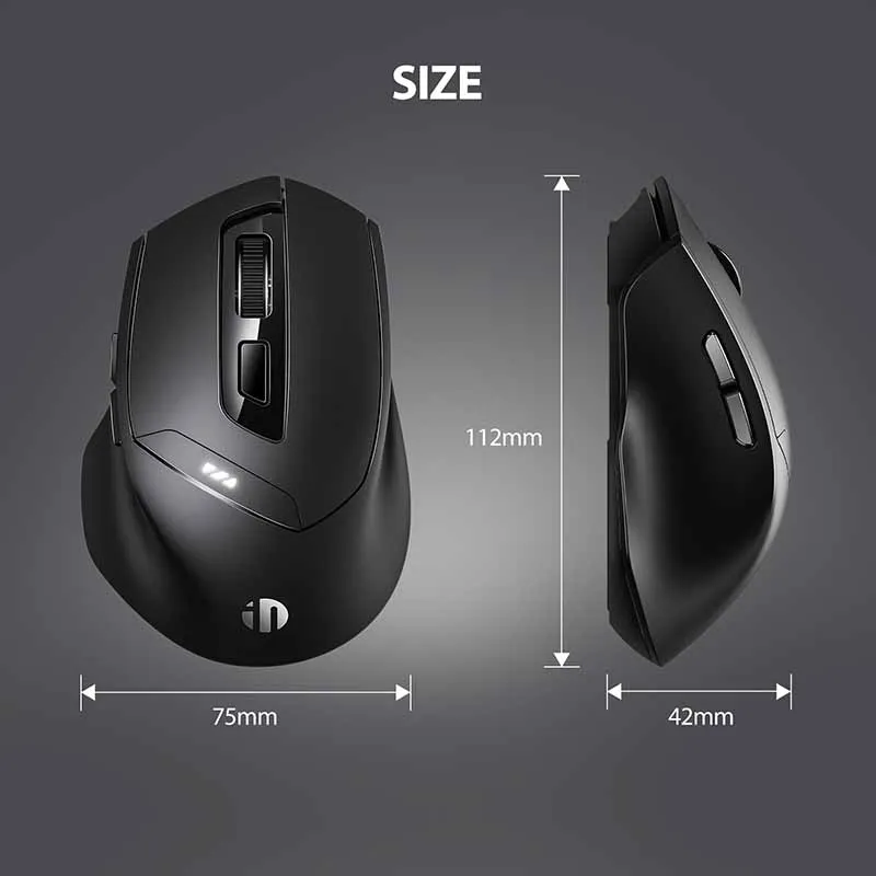 INPHIC DR01 Wireless Bluetooth Mouse Rechargeable Office Lightweight Portable Three-mode Laptop IPad  Universal Ergonomic Mouse